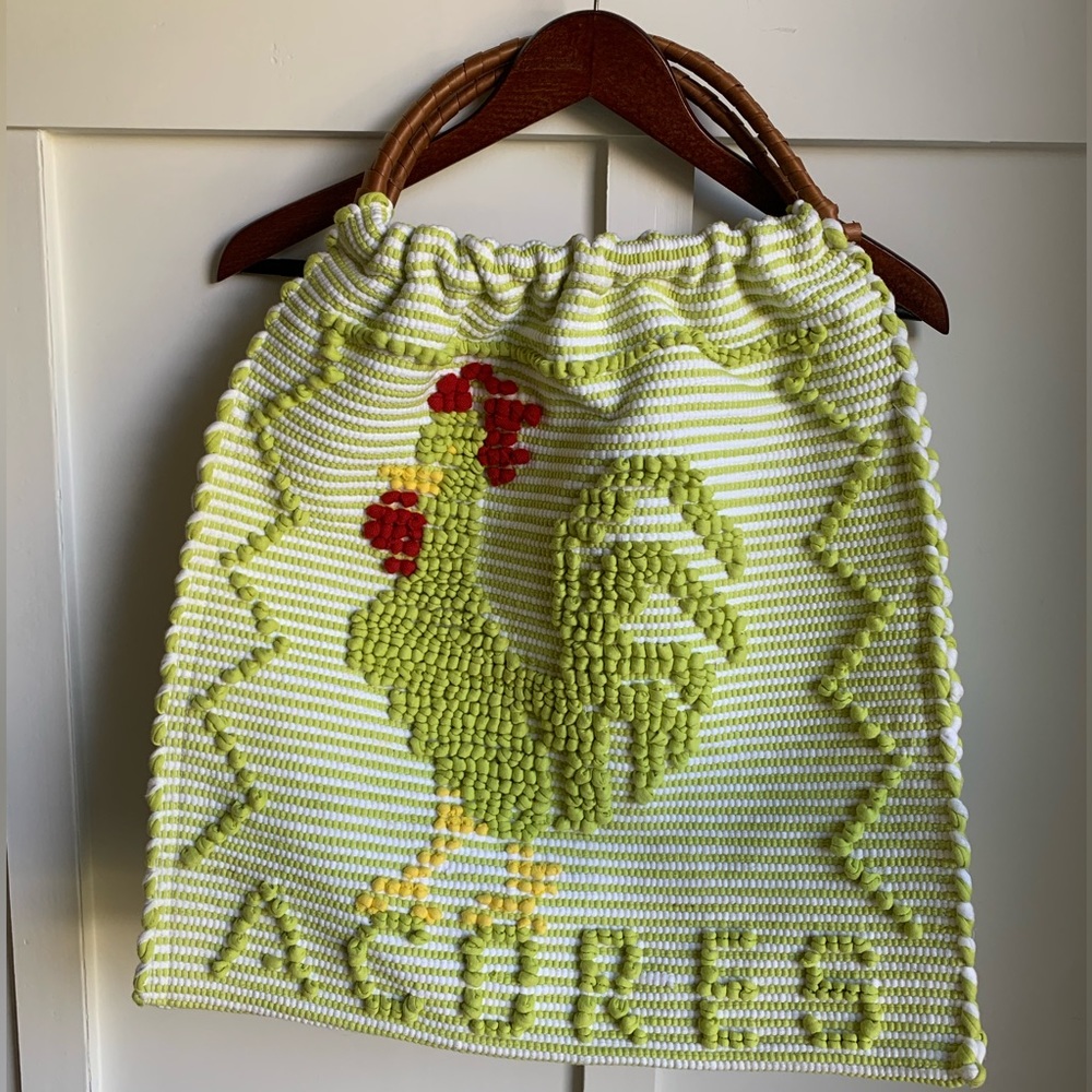 Vintage 1980’s Portuguese Handwoven Rooster ACORES Bag | NEW!!